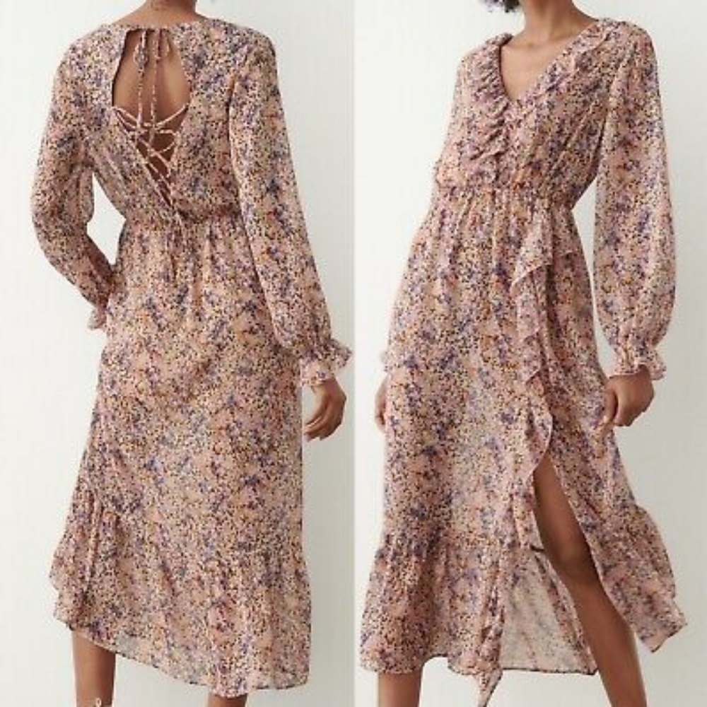 Zara floral midi dress .